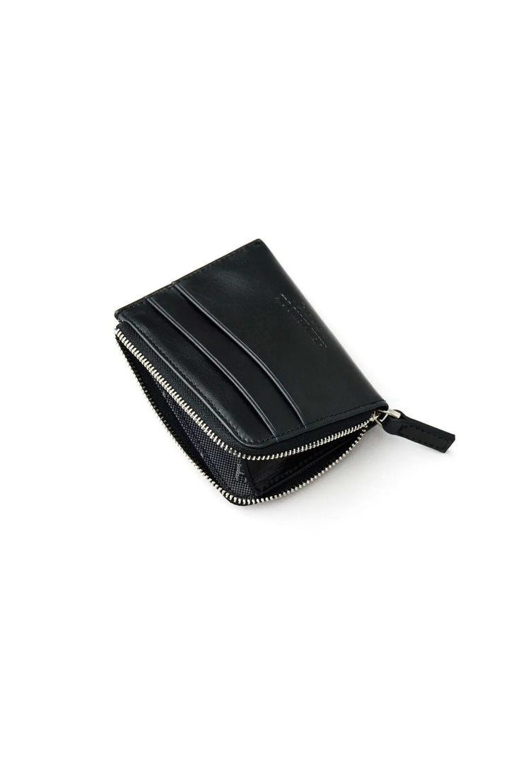 helmbrook Porte-cartes zippé en cuir véritable pour homme avec protection RFID Seward Black