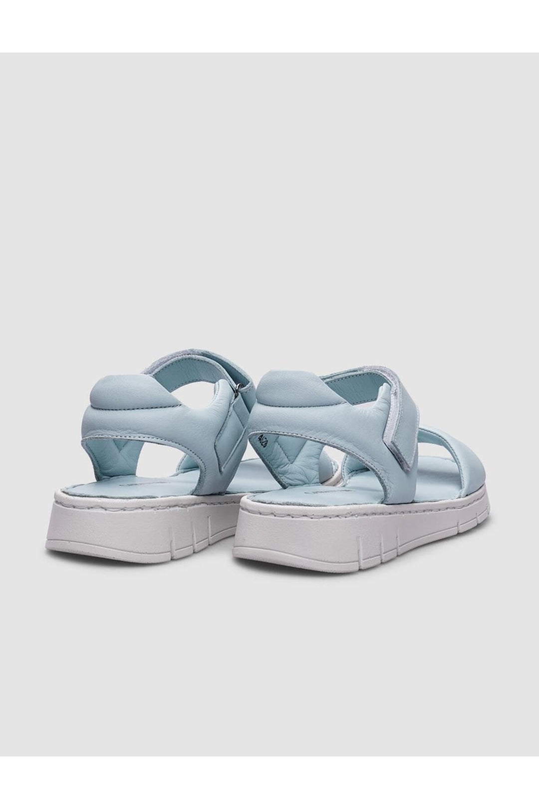 Cabani Shoes Sandales pour femmes en cuir véritable 100% à fermeture velcro bleue - Multicolore