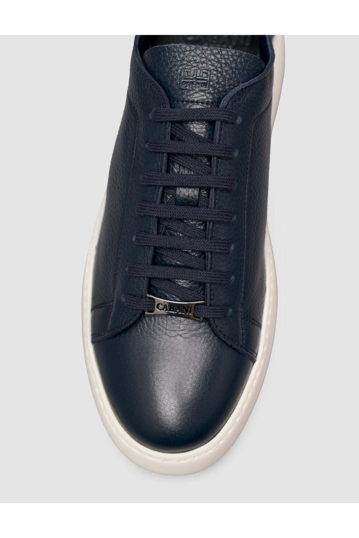 Cabani Shoes Sneaker minimal pour homme en cuir bleu marine - Bleu marine