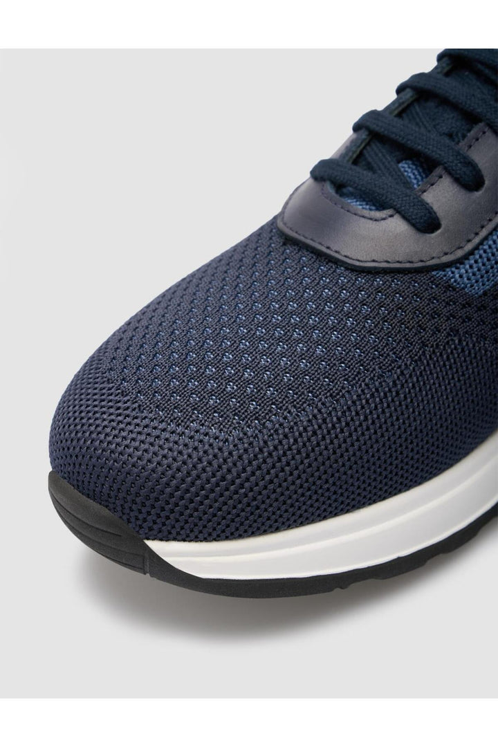 Cabani Shoes Chaussures de sport pour hommes Padova en tricot Bleu marine - Bleu marine