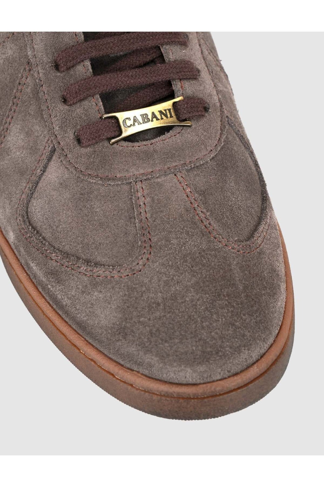 Cabani Shoes Chaussures de sport pour hommes en cuir véritable, daim marron. - Multicolore