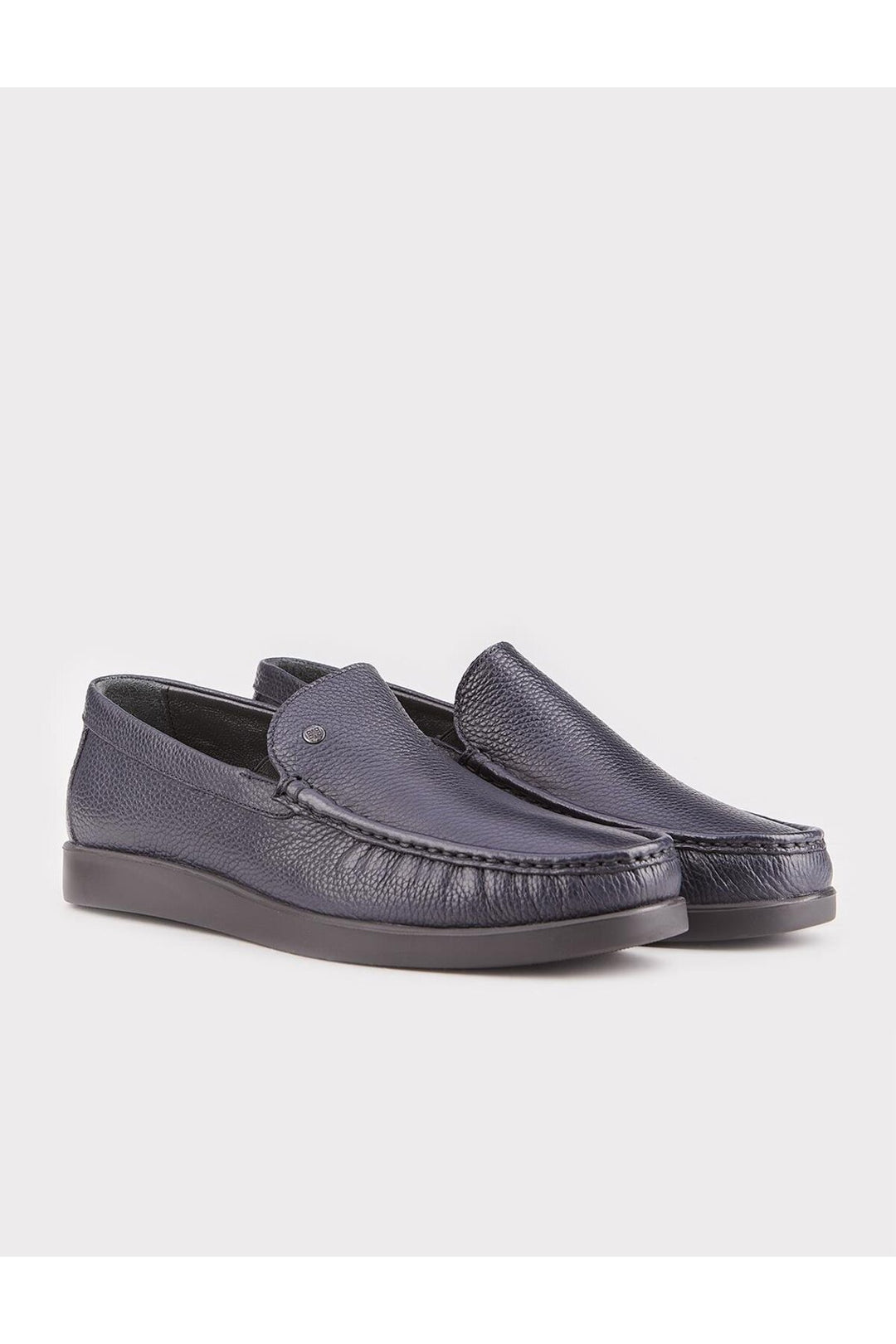 Cabani Shoes Chaussures de ville pour hommes en cuir véritable avec semelle en caoutchouc légère bleu marine - Bleu marine
