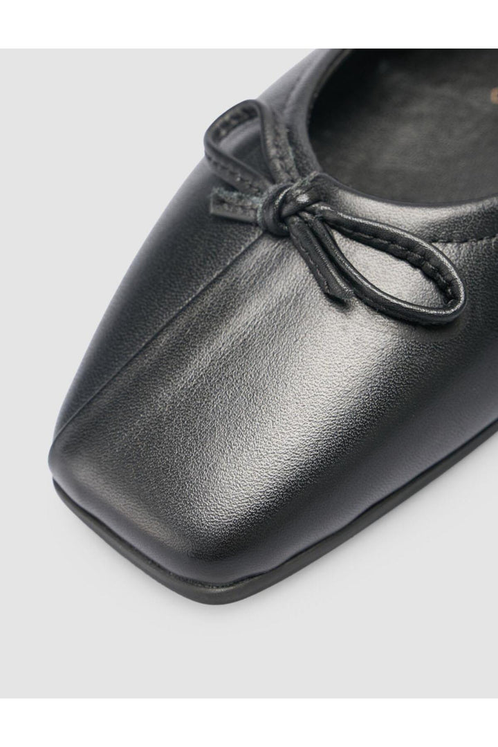 Cabani Shoes %100 Cuir Véritable Ballerines Noires pour Femmes - Multicolore