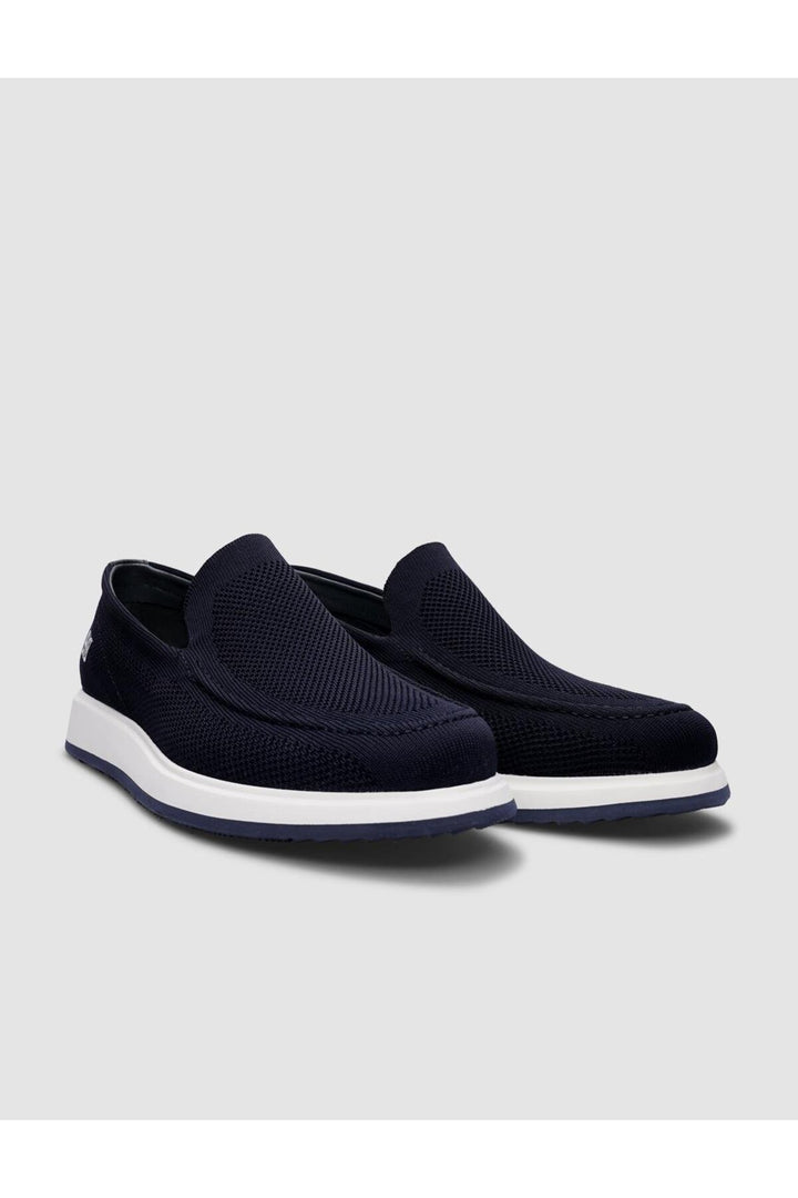 Cabani Shoes Chaussures de ville pour homme en tricot bleu marine - Bleu marine
