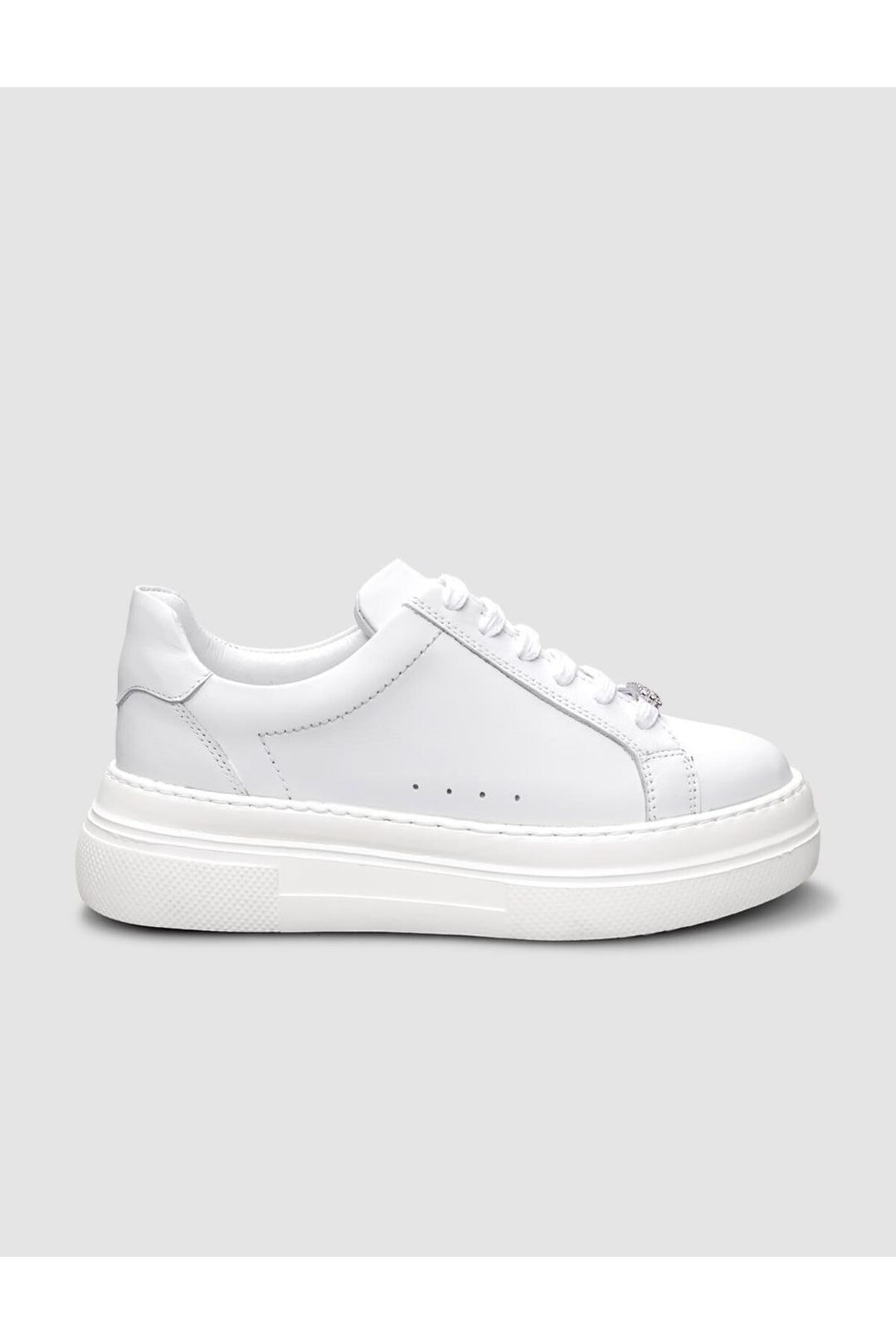 Cabani Shoes %100 Cuir véritable Baskets blanches à lacets pour femmes - Multicolore