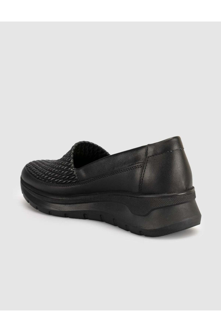 Cabani Shoes Chaussures pour femmes avec semelle orthopédique en cuir véritable et détails en tressé. - Multicolore