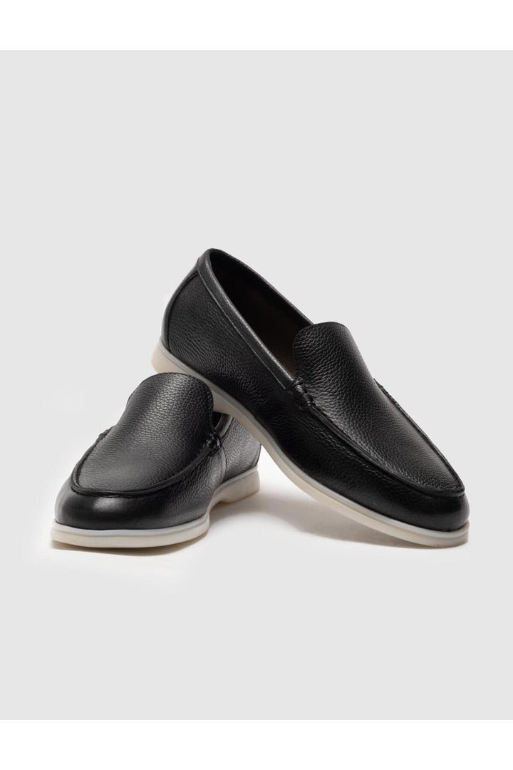 Cabani Shoes Chaussures de ville pour hommes en cuir véritable noires - Multicolore
