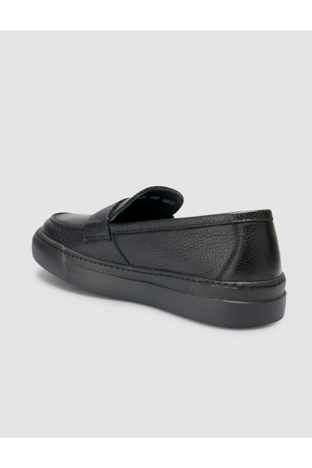 Cabani Shoes %100 Cuir véritable Mocassins pour hommes à bande noire - Noir