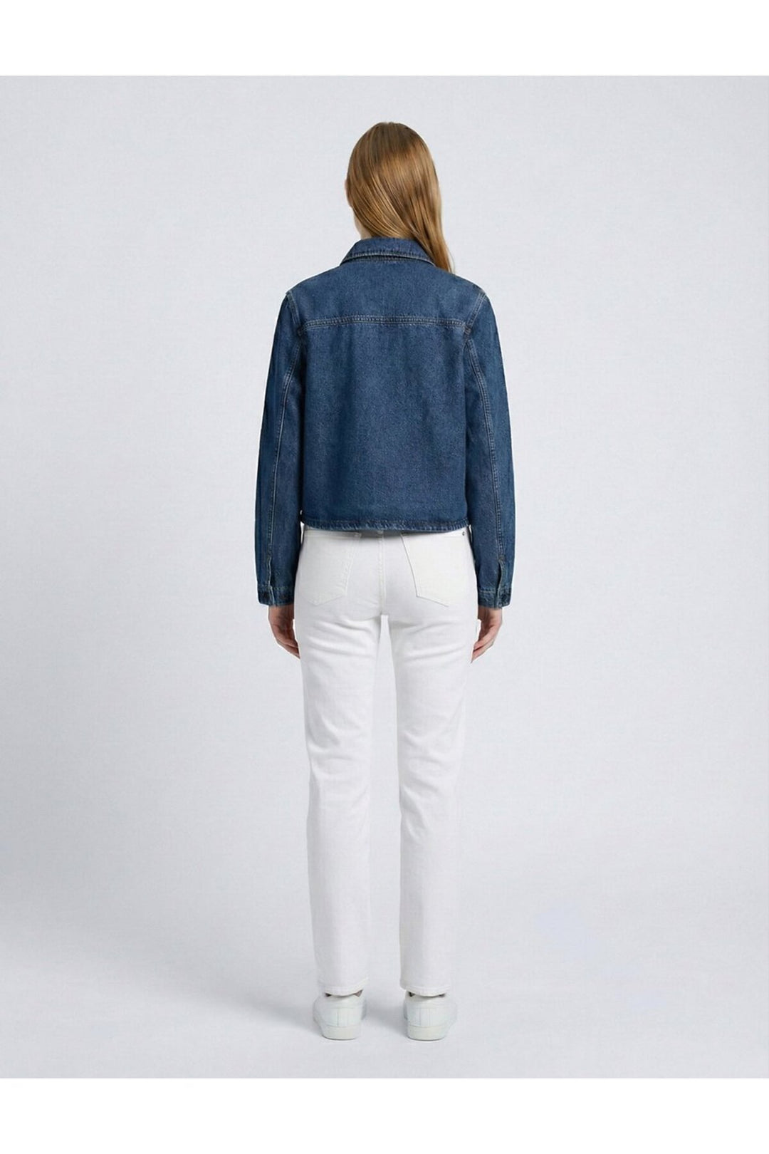 LTB Oriya Veste en denim mi-bleu indigo à boutons - Bleu