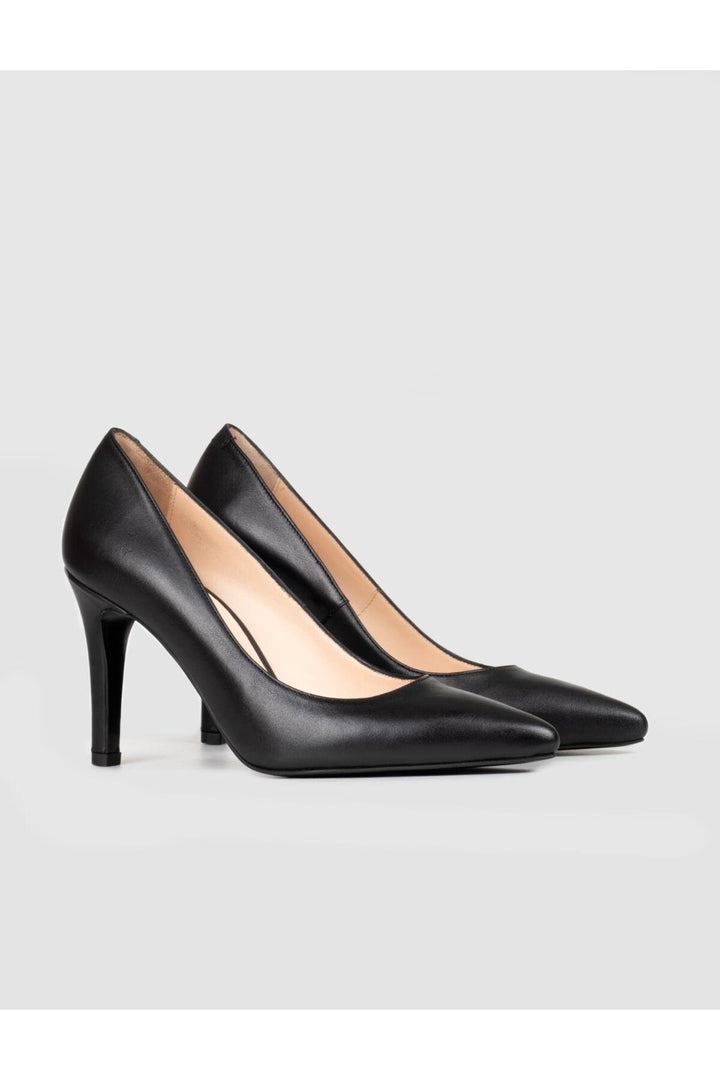 Cabani Shoes Chaussures à talons aiguilles fines en cuir véritable noir pour femme - Multicolore