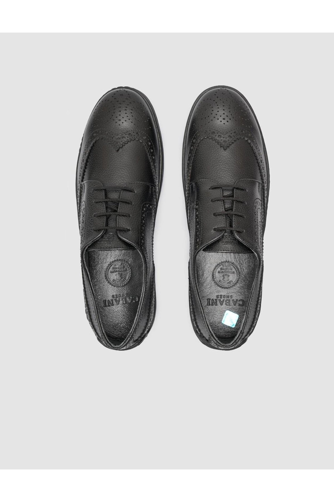 Cabani Shoes Chaussures de ville pour hommes en cuir véritable noir 100% - Multicolore