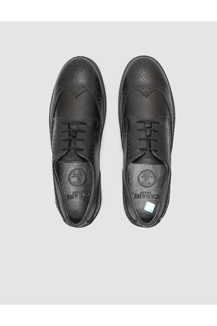 Cabani Shoes Chaussures de ville pour hommes en cuir véritable noir 100% - Multicolore