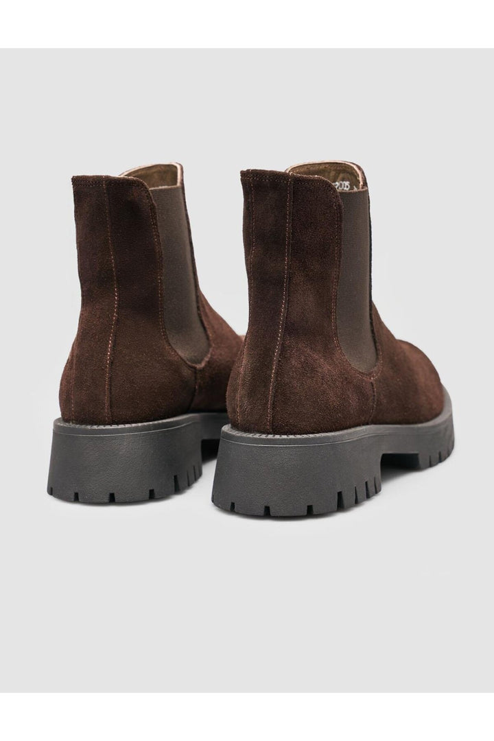 Cabani Shoes Bottines quotidiennes pour femmes en cuir suédé marron 100% - Multicolore