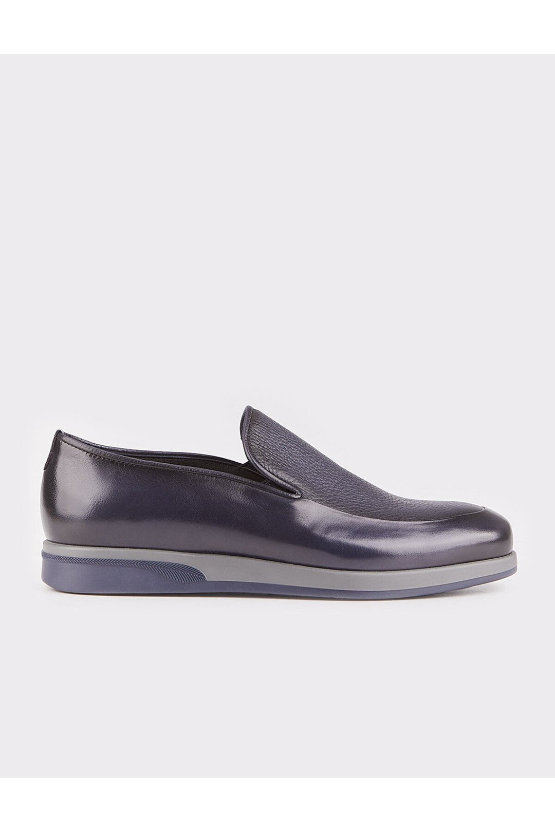 Cabani Shoes Chaussures classiques pour hommes en cuir véritable, design spécial, bleu marine. - Multicolore