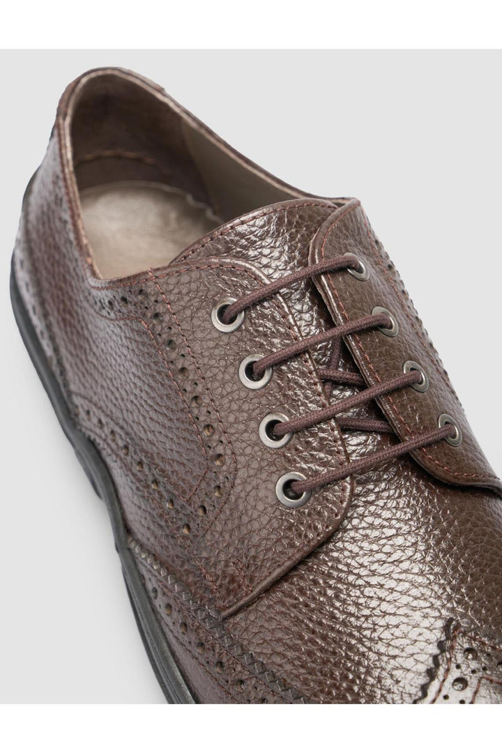 Cabani Shoes Chaussures de ville pour hommes en cuir véritable marron 100% - Marron