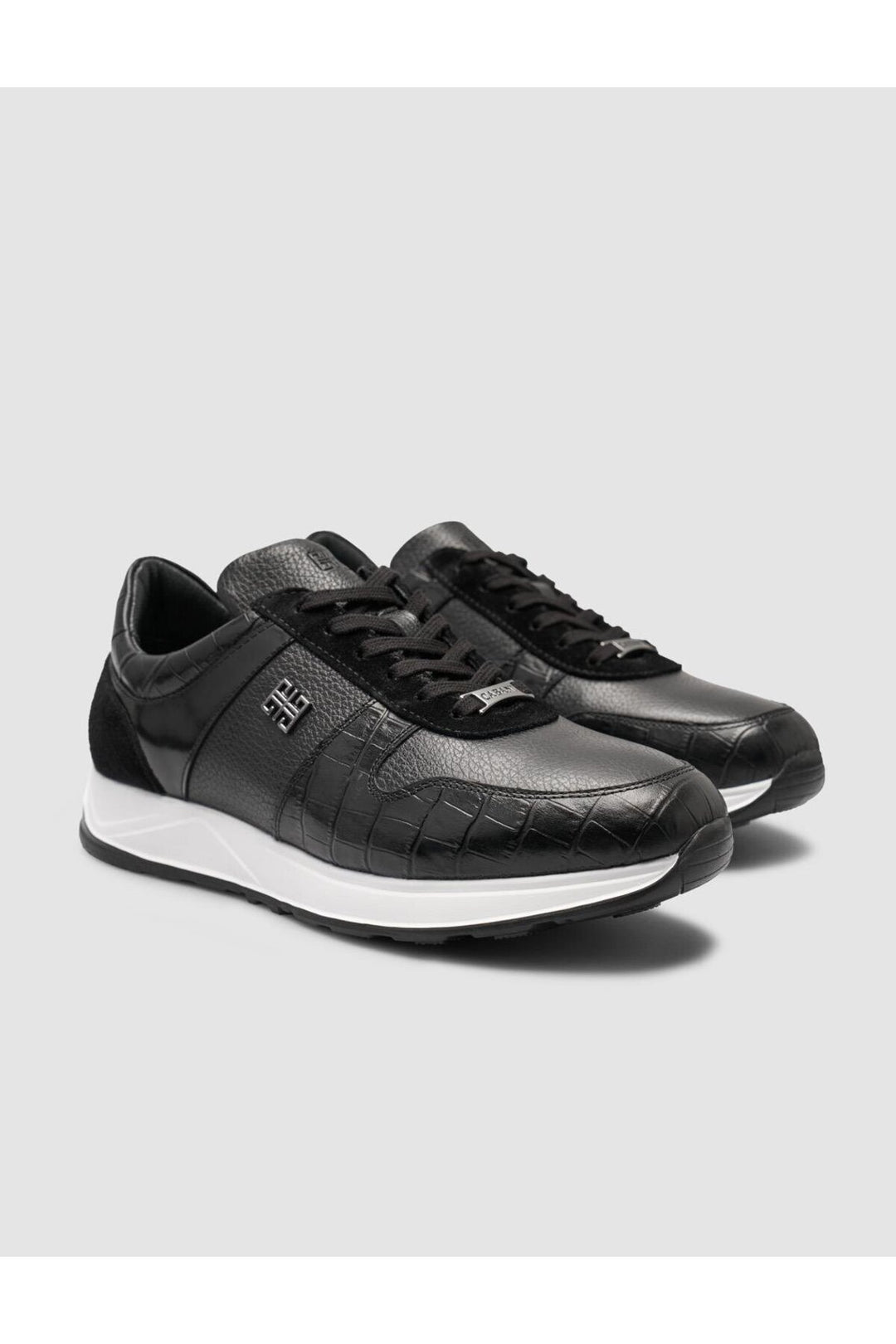 Cabani Shoes Sanonzo %100 Cuir Véritable Noir Chaussures de Sport pour Homme - Noir