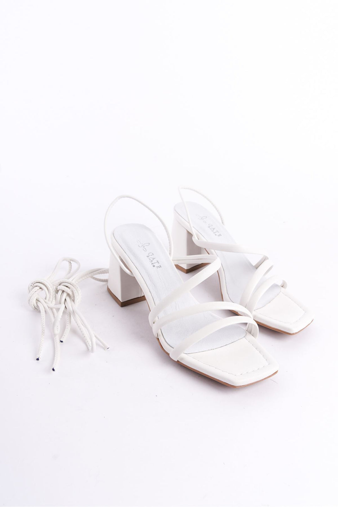 Wavelys Sandales ou tongs à lanières amovibles, doublure en cuir véritable, sandales pour femmes - Blanc