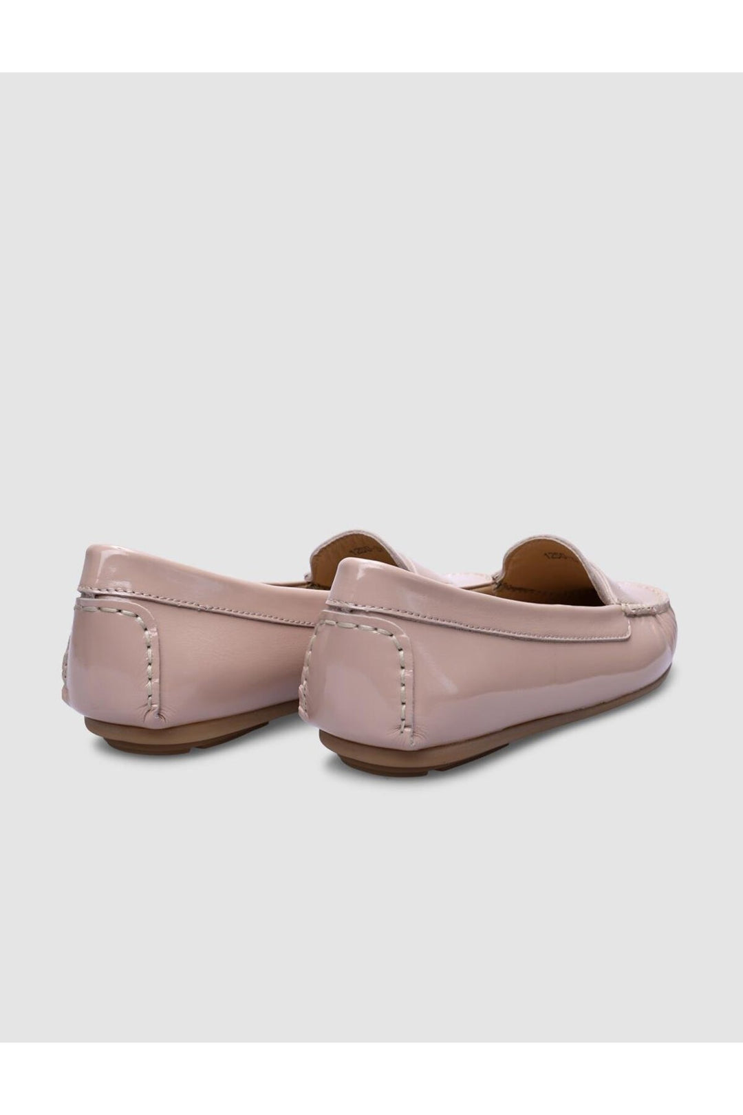 Cabani Shoes %100 Cuir véritable Mocassin femme en vernis poudre - Poudre