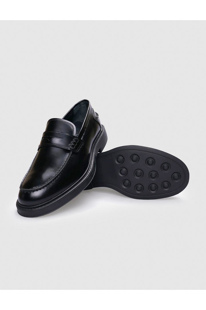 Cabani Shoes Chaussures de ville pour hommes en cuir véritable noir à ouverture 100% cuir. - Multicolore