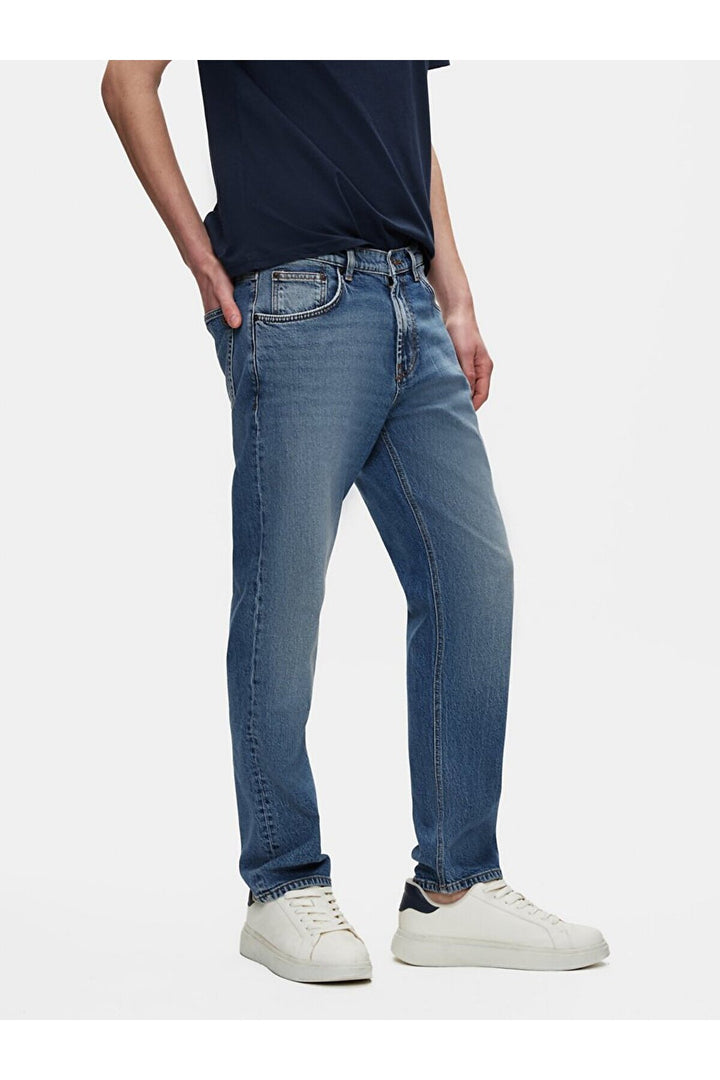 LTB Pantalon en jean Loren uni à taille moyenne - karişik_55928
