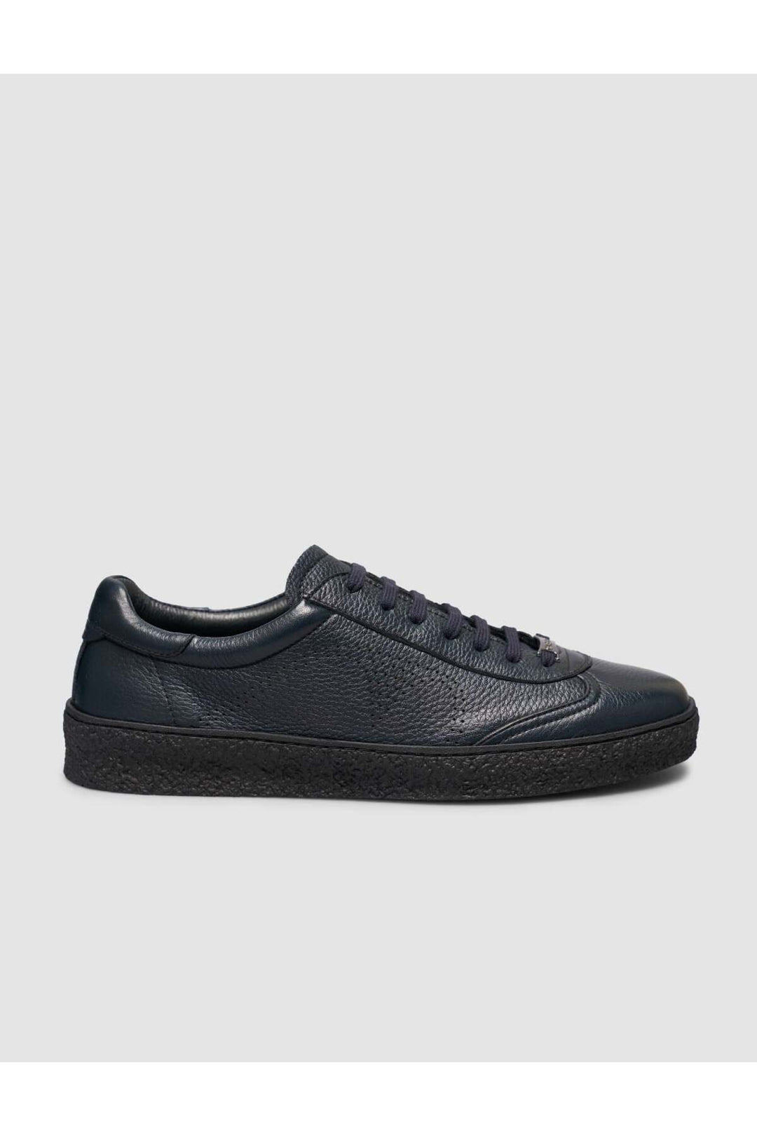 Cabani Shoes Chaussures de sport pour hommes en cuir véritable bleu marine à lacets avec semelle en caoutchouc. - Bleu marine