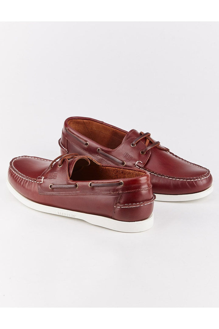 Cabani Shoes Pianello Chaussures bateau décontractées pour hommes en cuir véritable marron à lacets pour l'été - Marron