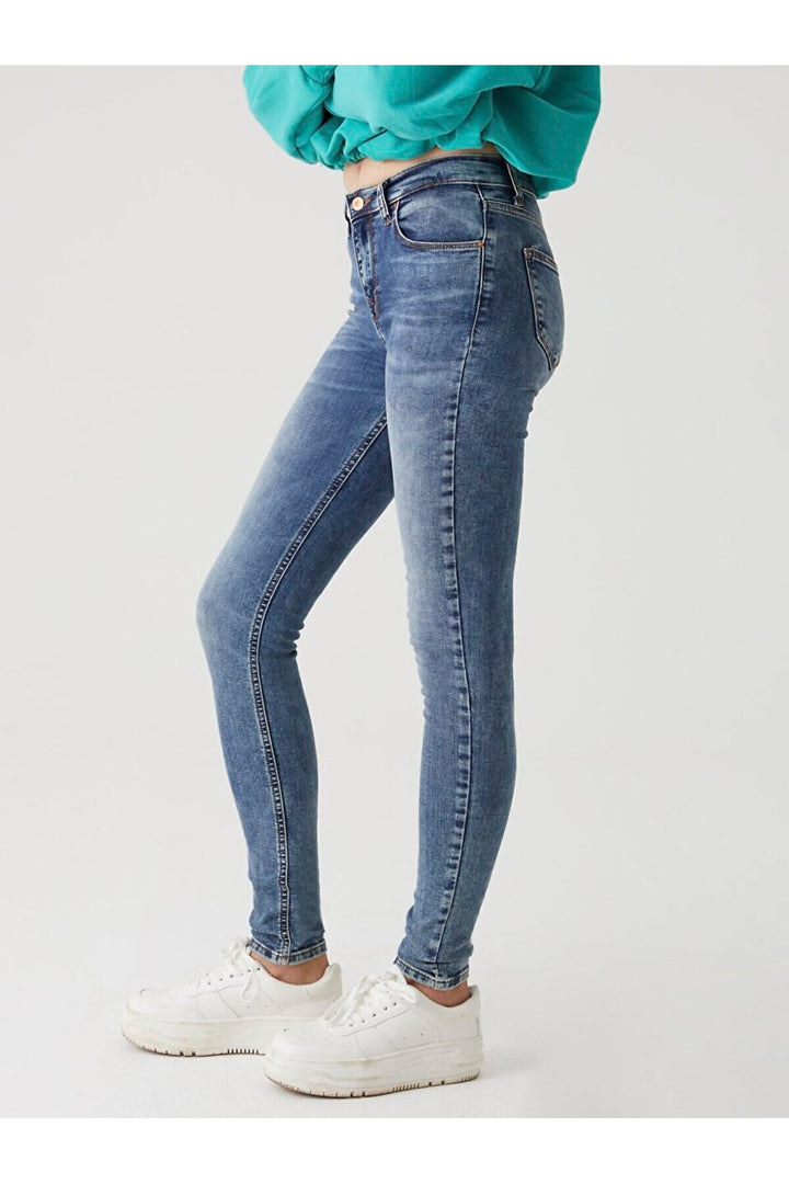 LTB Pantalon en jean à taille moyenne Amy X Narrow Leg