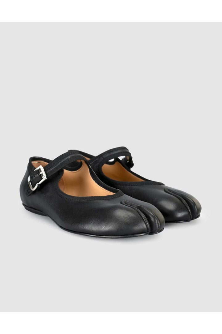 Cabani Shoes Ballerines à bout rond avec boucle noire - Multicolore