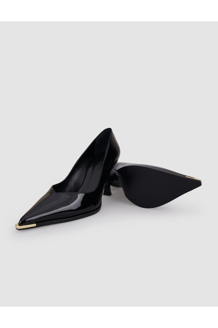 Cabani Shoes Chaussures à talons pour femmes en cuir véritable 100% verni poudre - Multicolore