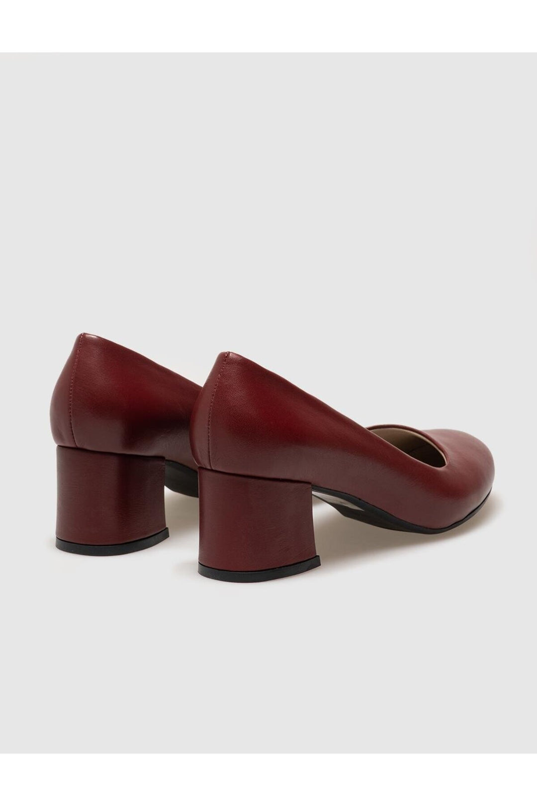 Cabani Shoes Chaussures à talons épais en cuir véritable bordeaux pour femmes - Multicolore