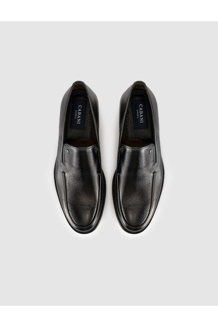 Cabani Shoes Chaussures Loafers Classiques pour Hommes en Cuir Véritable - Noir