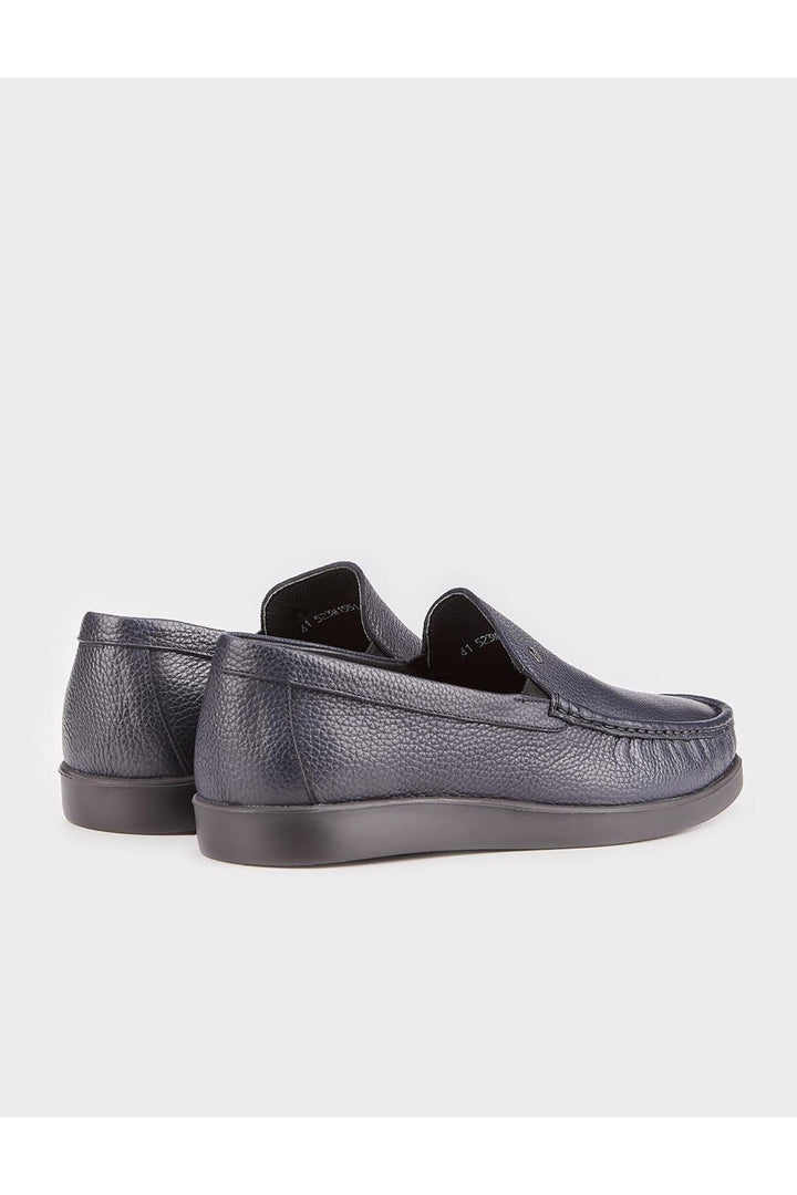 Cabani Shoes Chaussures de ville pour hommes en cuir véritable avec semelle en caoutchouc légère bleu marine - Bleu marine
