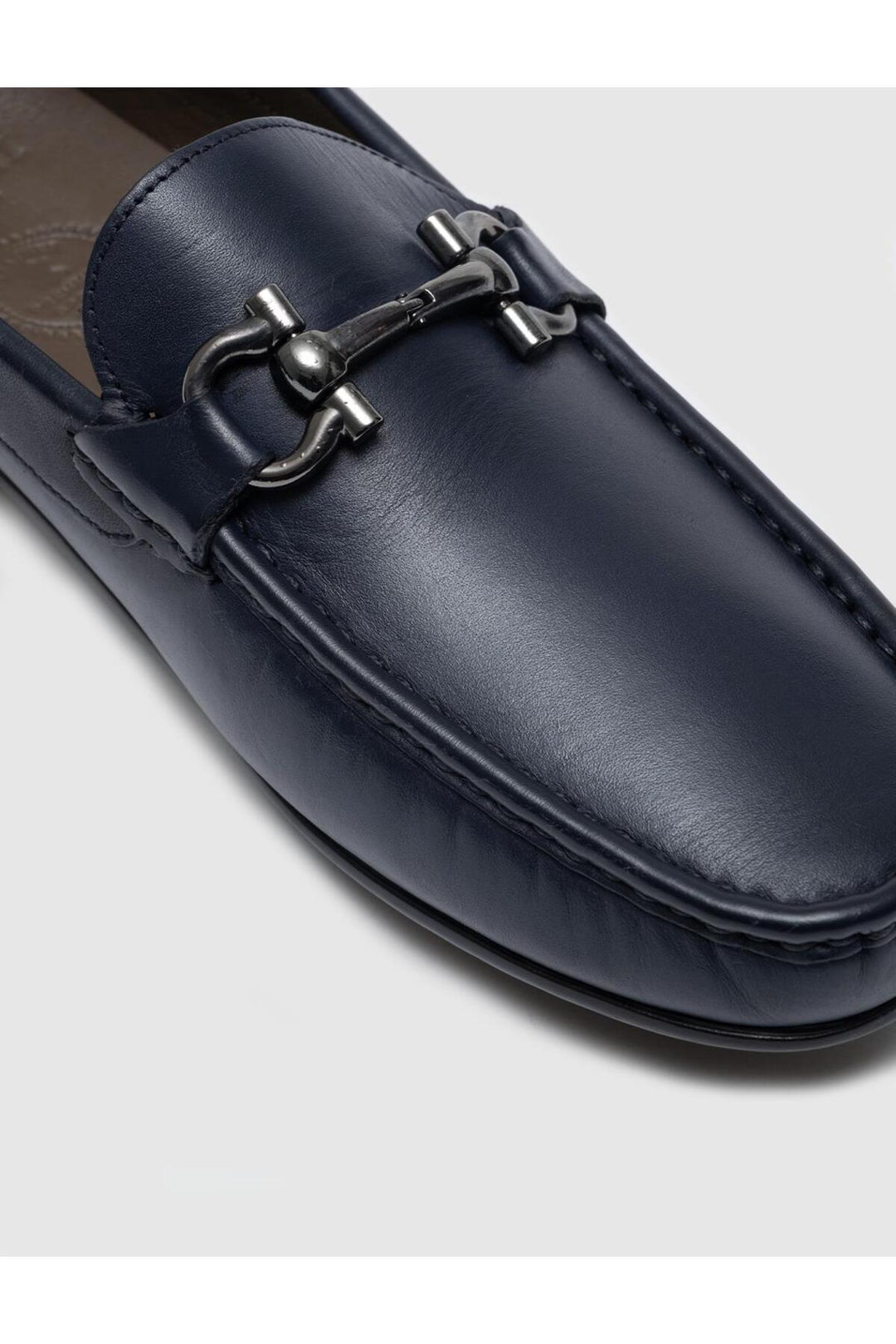 Cabani Shoes Chaussures Loafer pour Homme en Cuir Véritable Bleu marine avec Boucle - Bleu marine