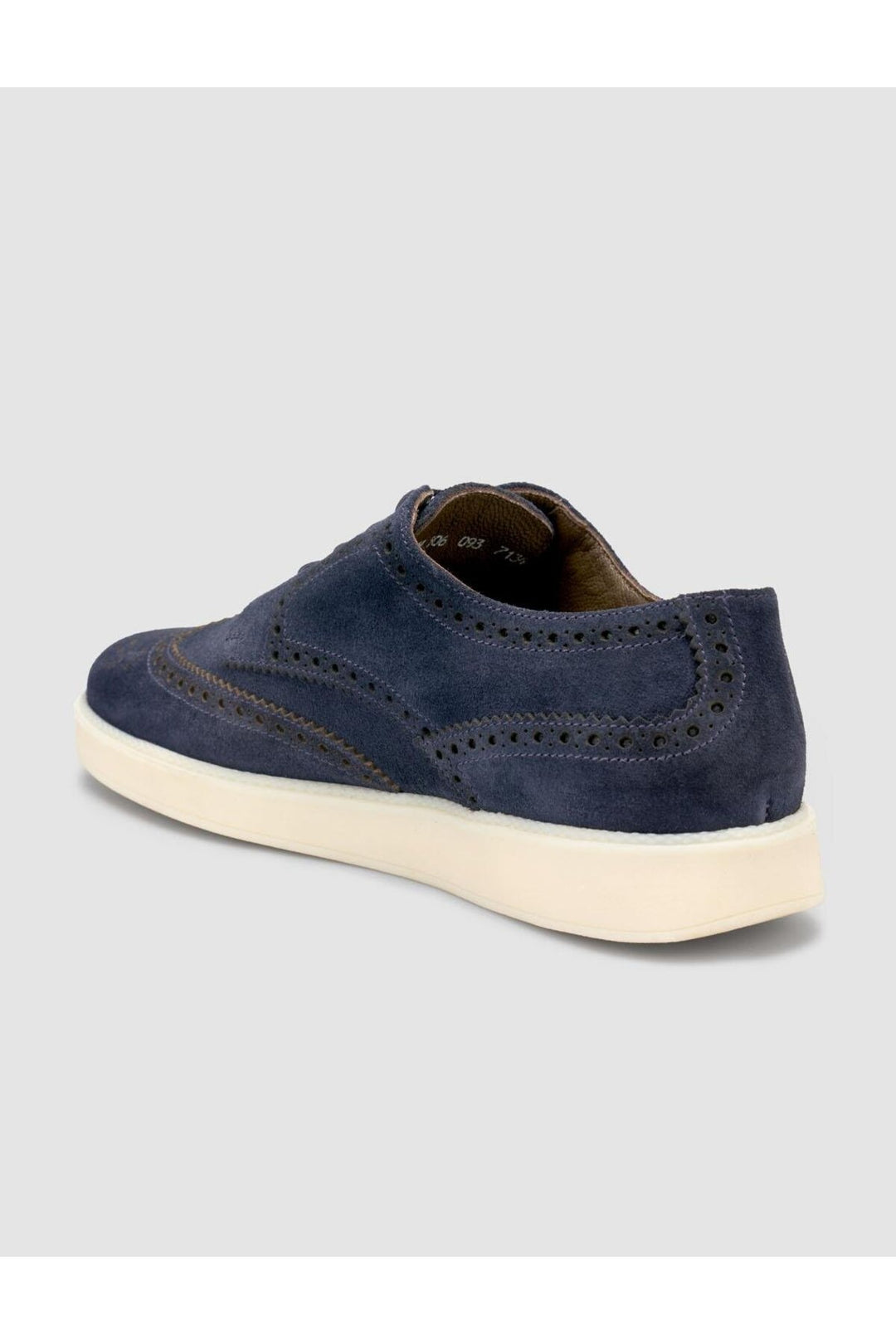 Cabani Shoes Chaussures de ville pour hommes en cuir suédé 100% véritable bleu marine - Bleu marine