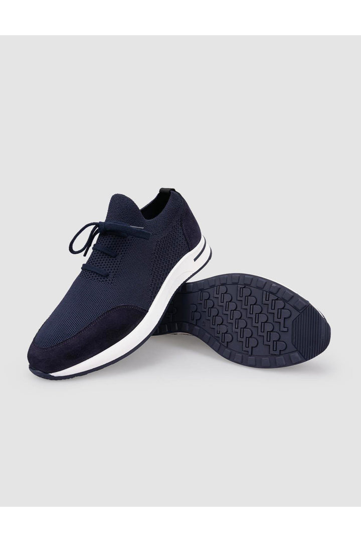 Cabani Shoes Monza Triko Bleu marine Chaussures de sport pour homme à lacets - Bleu marine