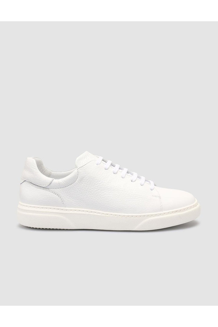 Cabani Shoes %100 Cuir véritable Baskets blanches pour hommes - Blanc