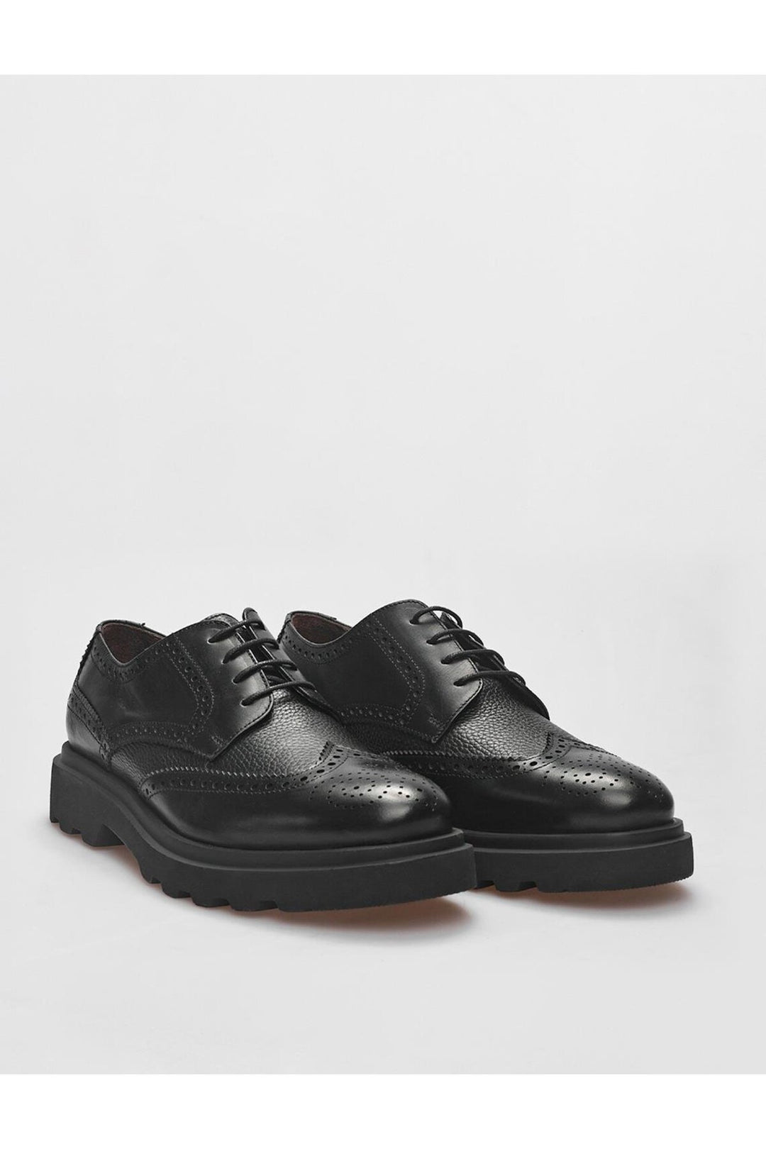 Cabani Shoes Chaussures de ville pour hommes en cuir véritable noires à lacets - Noir