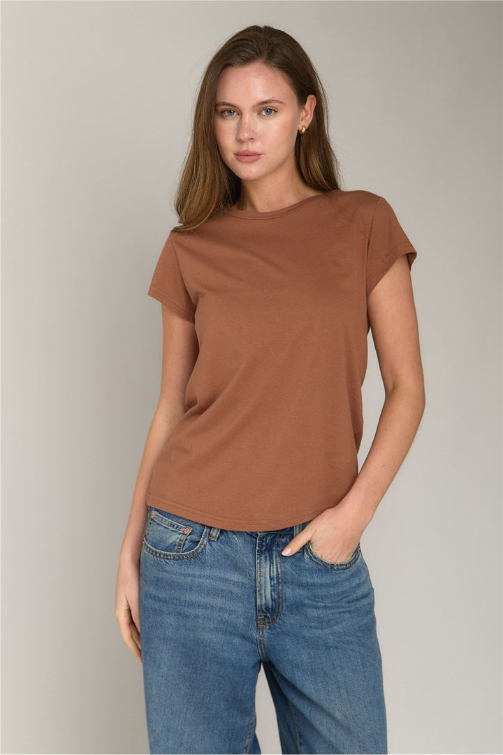 Lovely Things INA Basic T-shirt Haut Vêtement Pyjama - Brique
