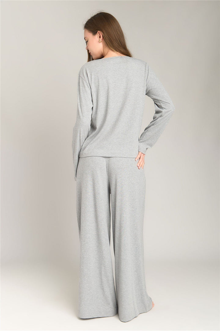 Lovely Things Pantalon caraco CAROL - Bas de pyjama - Bordeaux