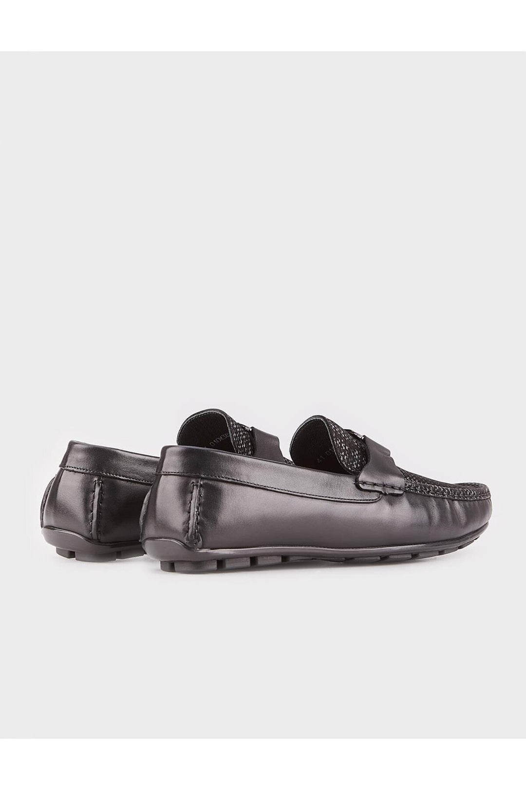 Cabani Shoes Chaussures Loafers pour Hommes en Cuir Véritable Noir avec Design Spécial - Noir