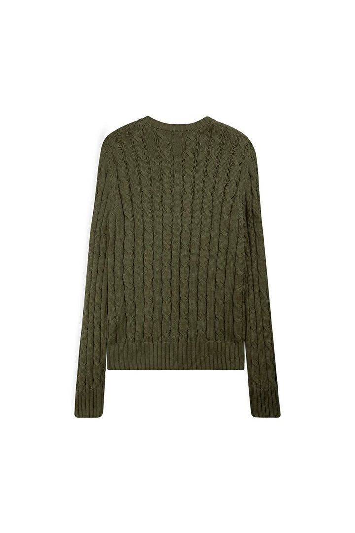 LTB Gilet en tricot vert à manches longues avec boutons sur le devant - Vert