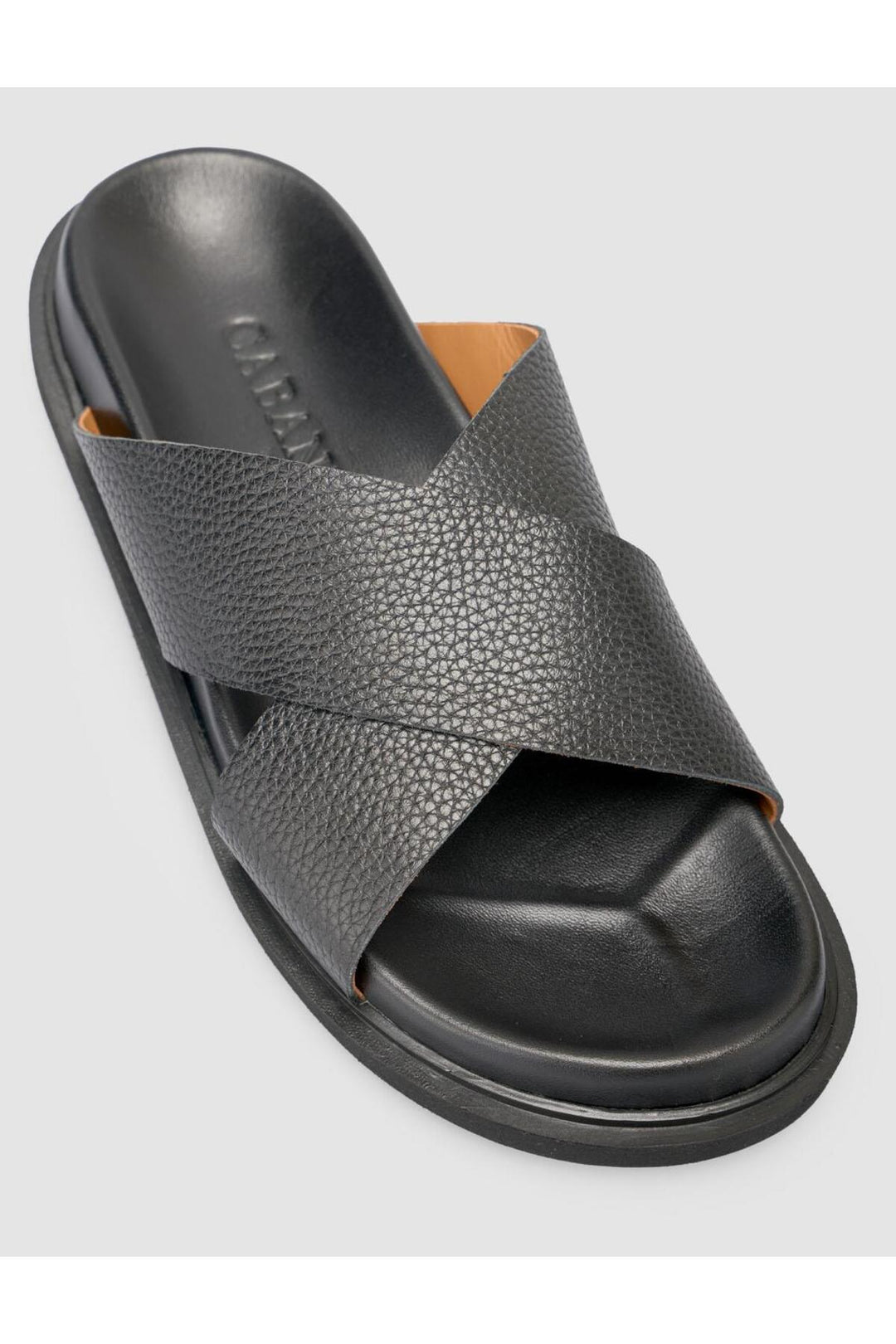 Cabani Shoes %100 Cuir Véritable Sandales Noires pour Hommes - Multicolore
