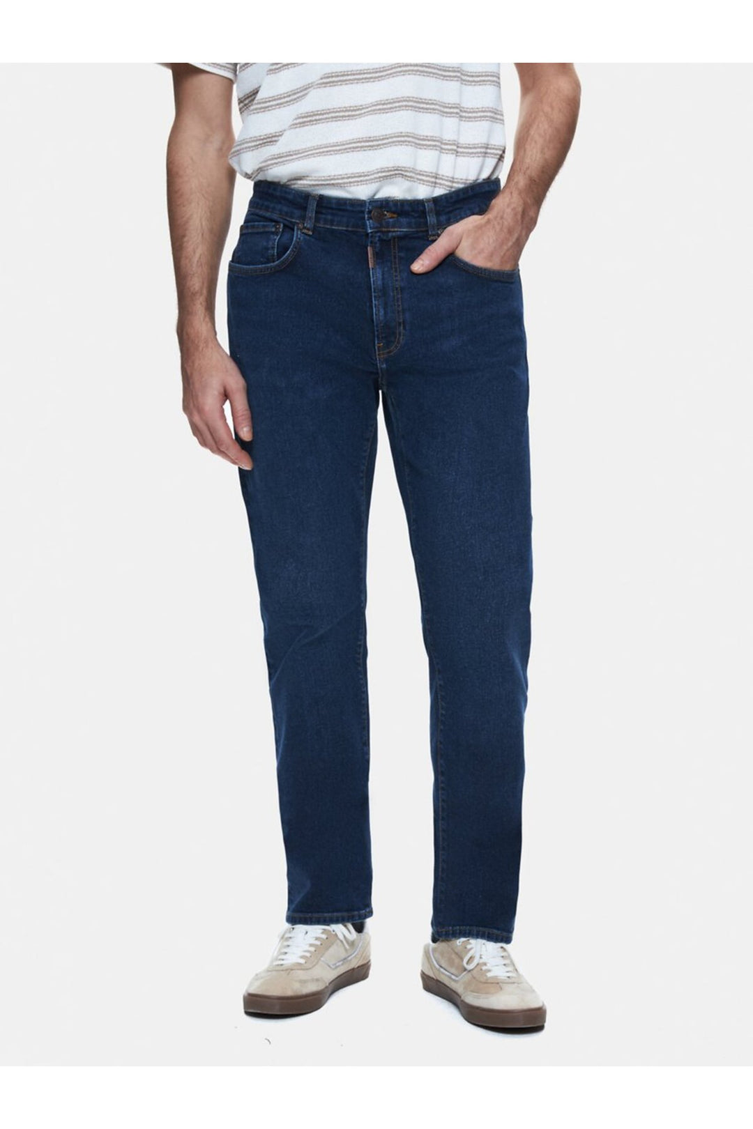 LTB Danelo Jean Pantalon Droit Taille Moyenne Bleu Foncé - Foncé Bleu