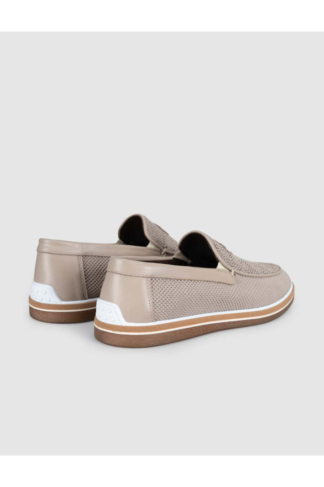 Cabani Shoes Chaussures pour hommes en tricot beige Loafer - Beige