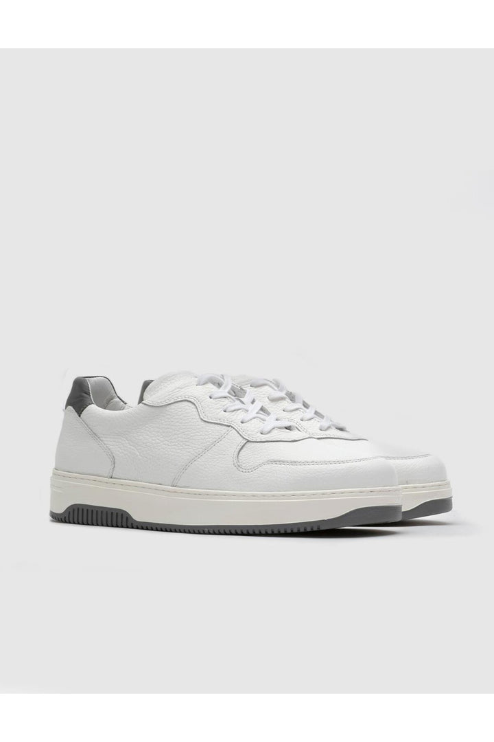 Cabani Shoes Chaussures de sport pour hommes en cuir véritable blanches à lacets d'hiver - Blanc