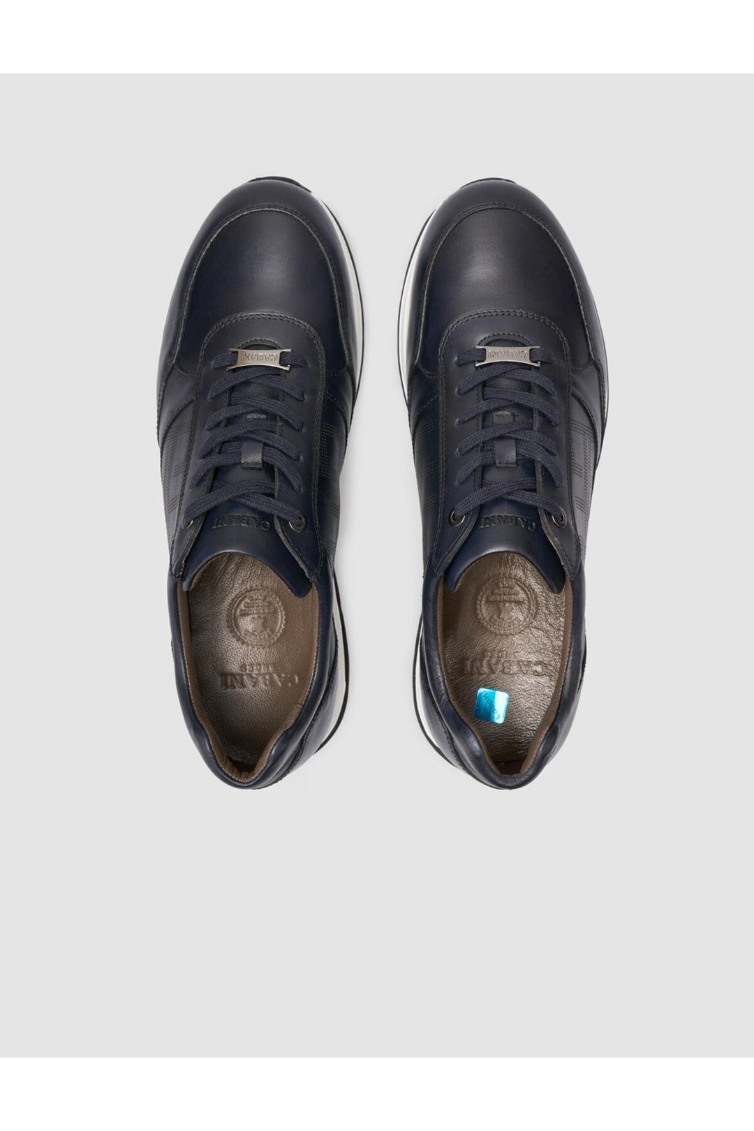 Cabani Shoes Seranar %100 Cuir Véritable Bleu marine Chaussures de Sport pour Hommes - Bleu marine