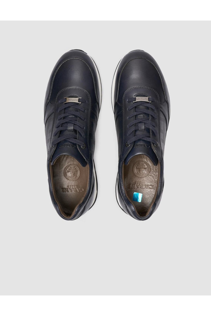 Cabani Shoes Seranar %100 Cuir Véritable Bleu marine Chaussures de Sport pour Hommes - Bleu marine