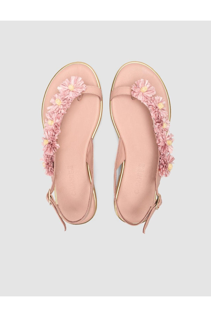 Cabani Shoes %100 Cuir véritable Sandales femmes Rose - Rose