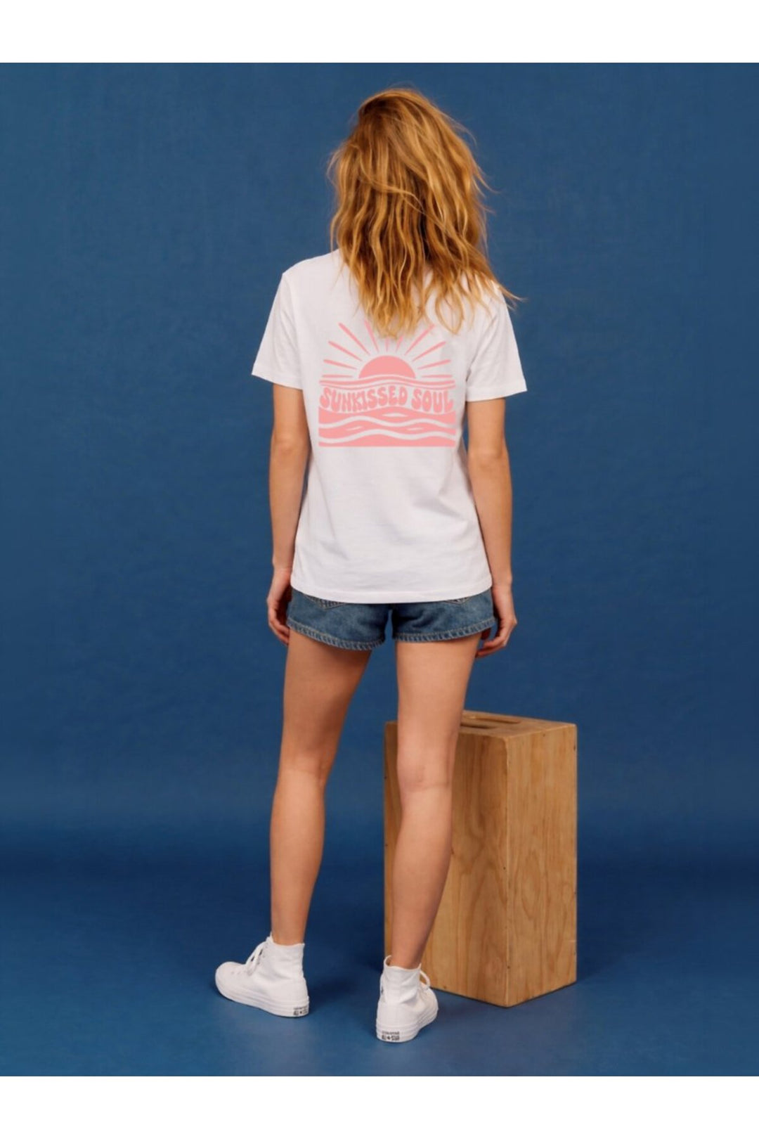 LTB T-shirt Relaxed Blanc avec Imprimé au Dos - Blanc