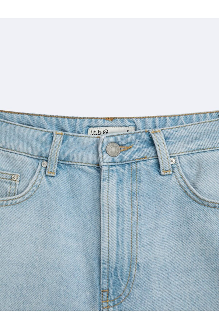 LTB Short Jean Light Indigo à Taille Haute Lizzie Regular - light Indigo
